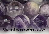 CNA1247 15 inches 10mm faceted round dogtooth amethyst beads