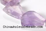 CNA16 15*27mm freeform A- grade natural amethyst beads Wholesale