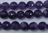 CNA253 15.5 inches 10mm faceted round natural amethyst beads