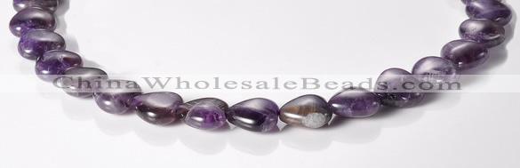 CNA26 14*14mm heart AB- grade natural amethyst beads Wholesale