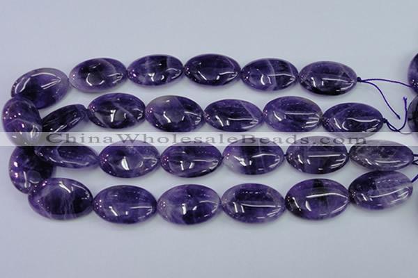 CNA277 15.5 inches 20*30mm oval natural amethyst beads wholesale