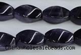 CNA293 15.5 inches 10*20mm twisted rice natural amethyst beads