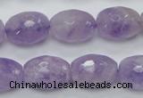 CNA316 15.5 inches 13*18mm faceted rice natural lavender amethyst beads