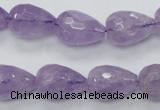 CNA318 15.5 inches 12*16mm faceted teardrop natural lavender amethyst beads