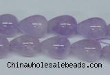 CNA417 15.5 inches 10*14mm teardrop natural lavender amethyst beads