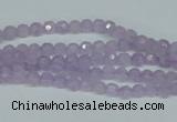 CNA420 15.5 inches 4mm faceted round natural lavender amethyst beads