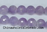 CNA424 15.5 inches 12mm faceted round natural lavender amethyst beads