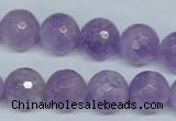 CNA425 15.5 inches 14mm faceted round natural lavender amethyst beads