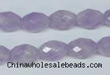 CNA429 10*14mm faceted rice natural lavender amethyst beads