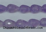 CNA430 10*14mm faceted teardrop natural lavender amethyst beads