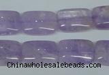 CNA441 15.5 inches 15*20mm rectangle natural lavender amethyst beads