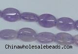 CNA443 15.5 inches 10*12mm oval natural lavender amethyst beads