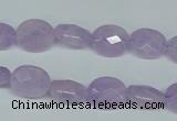 CNA454 15.5 inches 10*12mm faceted oval natural lavender amethyst beads