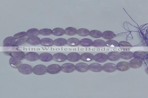 CNA456 15.5 inches 15*20mm faceted oval natural lavender amethyst beads