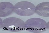 CNA458 15.5 inches 18*25mm faceted oval natural lavender amethyst beads