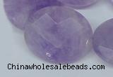 CNA460 15.5 inches 25*30mm faceted oval natural lavender amethyst beads