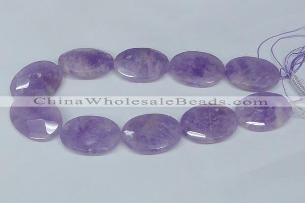 CNA461 15.5 inches 30*40mm faceted oval natural lavender amethyst beads