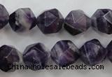 CNA506 15 inches 16mm faceted nuggets amethyst gemstone beads