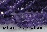 CNA62 15.5 inches 6*9mm faceted rondelle grade A natural amethyst beads