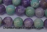 CNA654 15 inches 12mm round lavender amethyst & amazonite beads