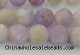 CNA673 15.5 inches 10mm round matte lavender amethyst beads