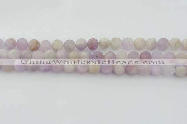 CNA673 15.5 inches 10mm round matte lavender amethyst beads