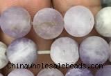 CNA676 15.5 inches 6mm round matte lavender amethyst beads