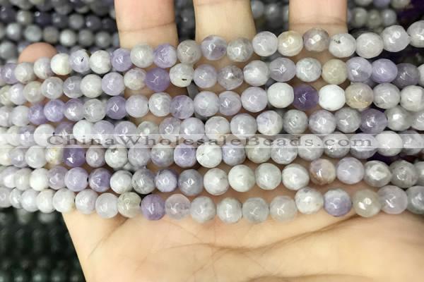 CNA685 15.5 inches 4mm faceted round lavender amethyst beads