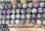 CNA689 15.5 inches 12mm faceted round lavender amethyst beads