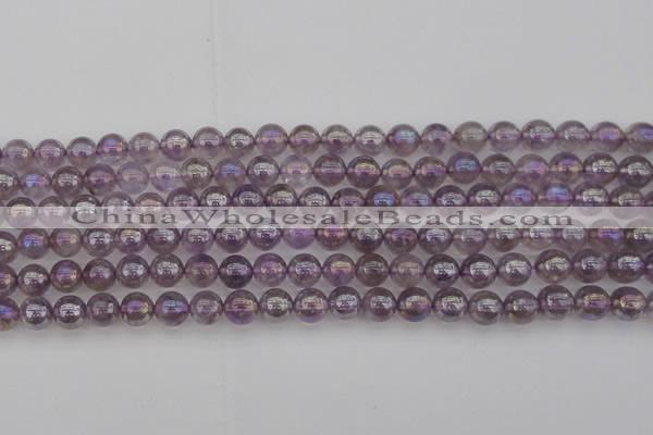 CNA702 15.5 inches 8mm round AB-color amethyst gemstone beads