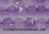 CNA731 15.5 inches 8mm faceted nuggets light lavender amethyst beads