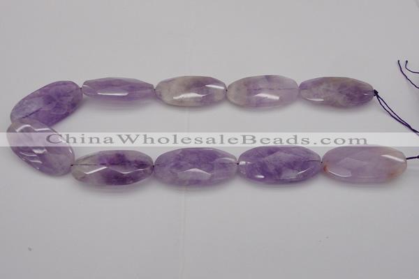 CNA750 15.5 inches 20*40mm faceted oval lavender amethyst beads