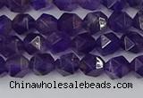 CNA757 15.5 inches 6mm faceted nuggets amethyst beads wholesale