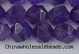 CNA760 15.5 inches 12mm faceted nuggets amethyst beads wholesale