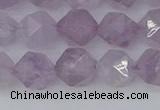 CNA763 15.5 inches 10mm faceted nuggets light lavender amethyst beads