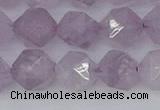 CNA764 15.5 inches 12mm faceted nuggets light lavender amethyst beads