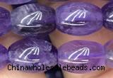CNA771 15.5 inches 8*11mm rice amethyst gemstone beads