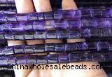 CNA778 15.5 inches 8*8mm - 8*9mm tube natural amethyst beads