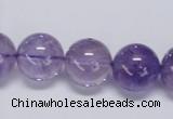 CNA805 15.5 inches 14mm round natural light amethyst beads