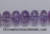 CNA811 15.5 inches 10*14mm rondelle natural light amethyst beads