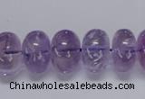 CNA812 15.5 inches 10*16mm rondelle natural light amethyst beads