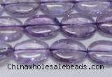 CNA830 15.5 inches 10*14mm oval natural light amethyst beads