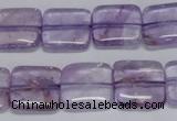 CNA840 15.5 inches 10mm square natural light amethyst beads