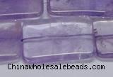 CNA856 15.5 inches 25*35mm rectangle natural light amethyst beads