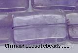 CNA857 15.5 inches 30*40mm rectangle natural light amethyst beads