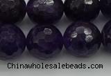 CNA920 15.5 inches 20mm faceted round natural amethyst beads