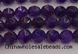 CNA936 15.5 inches 6mm faceted nuggets amethyst gemstone beads