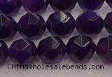 CNA938 15.5 inches 10mm faceted nuggets amethyst gemstone beads