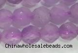 CNA962 15.5 inches 4mm faceted round natural lavender amethyst beads