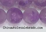 CNA965 15.5 inches 10mm faceted round natural lavender amethyst beads